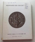 Gadoury V. Monnaies de Collection. Monte-Carlo 03-04-05 Octobre 1982. Cartonato ed. pp. 253, lotti 2588, ill. in b/n. Buono stato