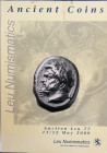 Leu Numismatics. Auction 77. Ancient Coins Greek, Roman, and Byzantine . Zurich 11 May 2000. Softcover, pp. 252, lots 958, b/w illustrations. Good con...