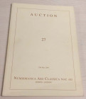Nac – Numismatica Ars Classica. Auction no. 27. Greek, Roman & Byzantine Coins. Zurich 12 May 2004. Brossura ed. pp. 156, lotti 555, ill. a colori . B...