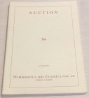 Nac – Numismatica Ars Classica. Auction no. 59. Greek, Roman and Byzantine Coins Zurich, 4-5 April 2011. Brossura ed., pp. 378, lotti 1696, ill a colo...