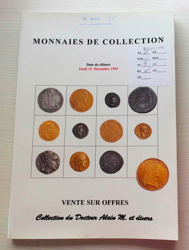 Vedrines J. Collection du Docteur Alain M. et Divers. Paris 14 Decembre 1995.. B...