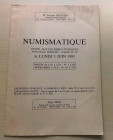 Weil A. Collection Numismatique Paris 03 Juin 1985. Brossura ed. lotti 378, tavv. In b/n. Buono stato