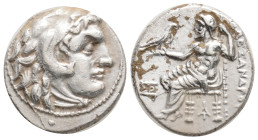 KINGS OF MACEDON. Alexander III 'the Great' (336-323 BC). Drachm. 4,1 g. 17,2 mm.
Obv: Head of Herakles right, wearing lion skin.
Rev: AΛEΞANΔPOY. Z...