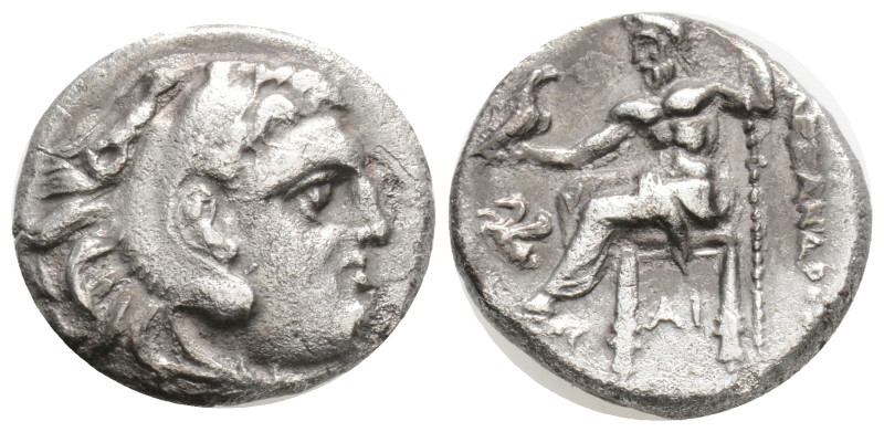 MACEDONIAN KINGDOM. Alexander III the Great (336-323 BC). AR drachm (16,6 mm, 3,...