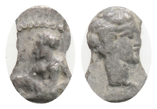 CILICIA. Mallos. Obol (Circa 385-375 BC). Obv: Baaltars seated right on throne, ...