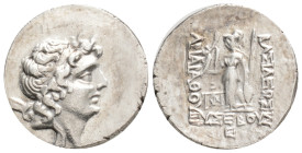 KINGS OF CAPPADOCIA. Ariarathes IX Eusebes Philopator, circa 100-85 BC. Drachm (Silver, 18 mm, 3,8 g, 12 h), Eusebeia, RY 6 = 95/4 BC. Diademed head o...