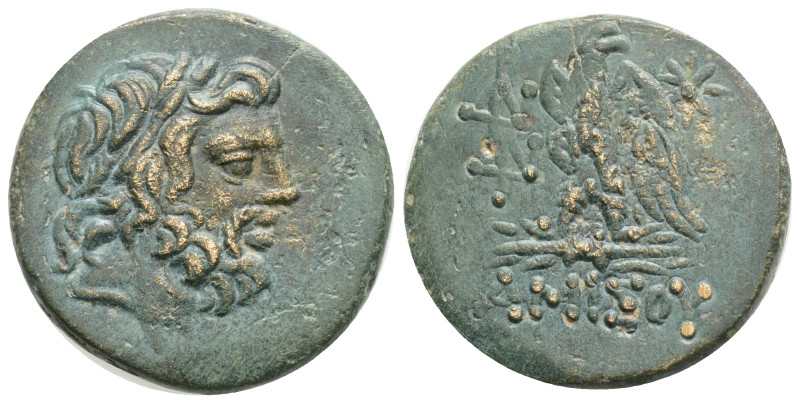 Greek PONTOS, Amisos (Circa 100-85 BC) AE Bronze (22,4 mm, 6,6 g)
Obv: Laureate...