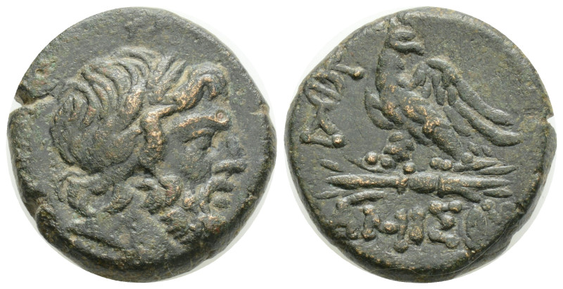 Greek PONTOS, Amisos (Circa 100-85 BC) AE Bronze (20,8 mm, 8,6 g)
Obv: Laureate...