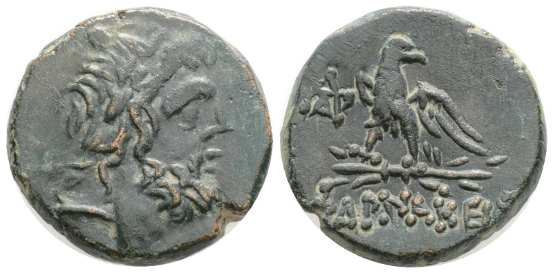 Greek PONTOS, Amisos (Circa 100-85 BC) AE Bronze (20,4 mm, 8,7 g)
Obv: Laureate...