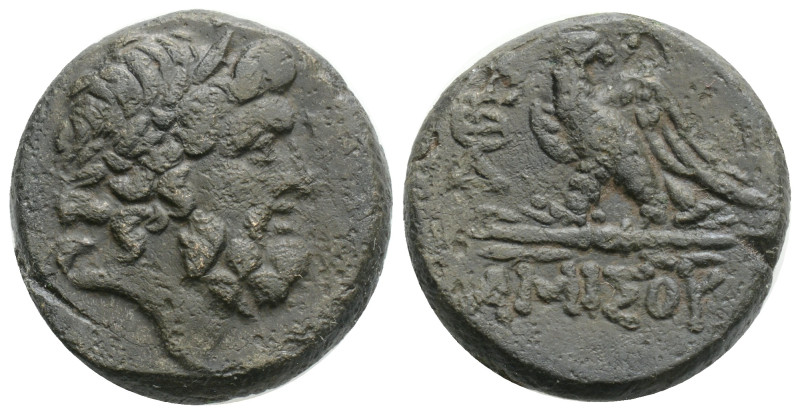 PONTOS. Amisos. Ae (Circa 85-65 BC). 7,9 g. 19,8 mm.
Obv: Laureate head of Zeus...