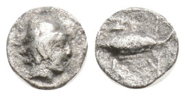 Greek Coins, silver obol 0,18 g. 6,3 mm.