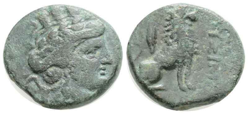 Greek
THRACE, Lysimachia. (Circa 3rd century B.C). AE Bronze (19 mm, 5,2 g).
H...