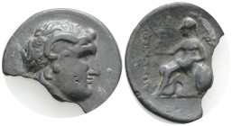 Kings of Thrace. Uncertain mint. Macedonian. Lysimachos 305-281 BC. Tetradrachm AR 33,1 mm., 7,5 g. edge fractures joined