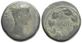 Roman Provincial
SYRIA, Seleucis and Pieria, Antioch, Augustus (27 BC-AD 14) AE Bronze (24,5 mm, 11,1 g.)
Obv: CAESAR. Bare head right.
Rev: AVGVST...