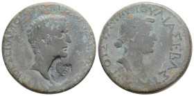 Roman Provincial
Cilicia. Augusta. Tiberius and Livia AD 14-37. Bronze Æ 27 mm., 13,5 g.
Bare head of Tiberius right / Draped bust of Livia right.
...