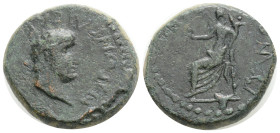 Roman Provincial Coins
LYCAONIA. Ikonion. Nero (54-68). Ae. 7,9 g. 21,9 mm. 
Obv: NЄPωN KAICAP CЄBACTOC. Laureate head right.
Rev: ΠOΠΠAIA CЄBACTH ...