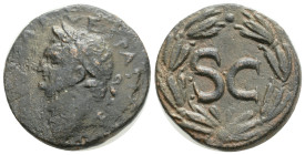 Roman Provincial SELEUCIS and PIERIA, Antioch, Vespasian (69-79 AD) AE As (21,6 mm, 6.3g) Obv: IMP CAESAR VESPASIAN AVG. Laureate head left. Rev: S C ...