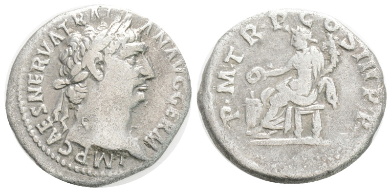 Roman Imperial
Trajan (98-117 AD) Rome, AR Denarius (19.4 mm, 3,2 g)
Obv. IMP ...