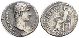 Roman Imperial
Hadrian AR Denarius.
Hadrian AR Denarius. Rome, AD 132-134. HADRIANVS AVGVSTVS, bare-headed and draped bust right / INDVLGENTIA AVG P...
