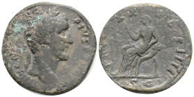 Roman Imperial
Antoninus Pius (138-161AD) Rome AE Sestertius (33,4 mm, 31 g.)
Obv: laureate head right
Rev: Securitas seated left, COS IIII, S - C.