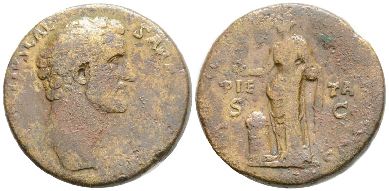 Roman Imperial
Antoninus Pius Æ Sestertius. Rome, AD 138. IMP ANTONINVS AVG[VST...