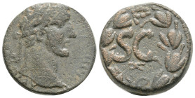 Roman Provincial Coins
SYRIA, Antioch. Antoninus Pius, 138-161 AD. Æ 10 g. 21.3 mm. Laureate head / SC in wreath. McAlee.555f.