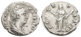 Roman Imperial
Diva Faustina I AD 140-141. Rome. Denarius AR 18,9 mm., 3,3 g.
DIVA FAVSTINA, draped bust right / CONSECRATIO, Ceres standing left, r...