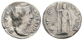 Roman Imperial
Diva Faustina I AD 141. Rome. Denarius AR 2,6 g. 17,3 mm.