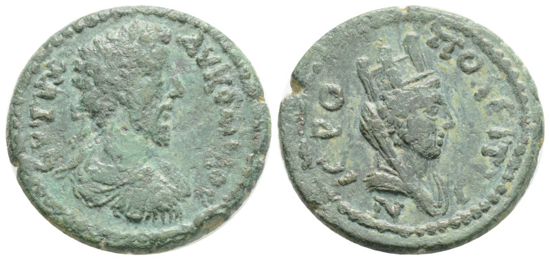 Cilicia. Hieropolis - Kastabala. Commodus and Annius Verus, as Caesars AD 166-17...