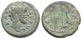Roman Provincial
Pisidia, Selge. Lucius Verus. A.D. 161-169. Æ (19,9 mm, 5,8 g, ). BHPOC KAI, bare head right / ΣΕΛΓΕΩΝ, winged thunderbolt and bow. ...