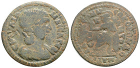 Roman Provincial
Julia Maesa (218-224/5 AD). AE30 (7,6 g. 29,2 MM. ), Laodikeia on the Lykos, Phrygia.
Obv. IOVΛIA MAICA CЄ, draped bust to right.
...