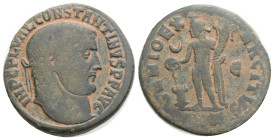 Constantinus I. Follis. 311-337 AD. 5,77 g. 22,4 mm. 
Obv. IMP CPL VAL CONSTANTINUS PF AVG draped and cuirassed bust right. Rev. GENIO EXERCITVS. Gen...