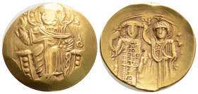 Byzantine - John III, Ducas Vatatzes (1222-1254) Gold - Hyperpyron Electrum; Empire of Nicaea; point to the right of Christ / Emperor and Virgin stand...