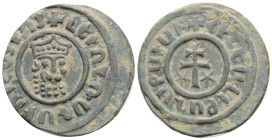 Medieval
Armenia, Cilician Armenia, Levon I (1198-1219 AD) AE Tank (29,1 mm, 8,3 g)
Obv: Crowned leonine head facing slightly right
Rev: Patriarcha...