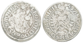 Leopold I, House of Habsburg, 3 Kreuzer 1668. Vienna. Leopold I. 1,4 g. 21,5 mm. RDR 3 Kreuzer 1668. Wien. Leopold I., Období vlády Habsburků 3 Krejca...