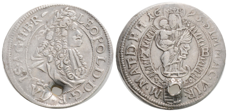 Habsburg I
Leopold I (1657-1705) 3 Groschen 3 g. 25,3 mm. 
Av: LEOPOLD•D•G•R•-...