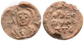 Byzantine Lead Seal, c. 7th-12th century (20,5 mm, 10,8 g,