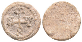 Byzantine Lead Seal ( 7th- 8th century) 4,7 g. 17,6 mm.