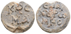 Byzantine Lead Seal (7th Century) 6,9 g. 21,8 mm.