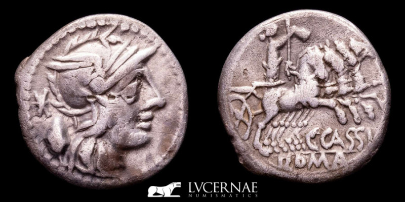 Roman Republic.- C. Cassius - 126 BC. Rome. Silver Denarius (3.77 g., 18 mm.)

H...