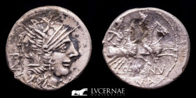 Q. Minucius Rufus Silvered fouree Denarius 3.15 g., 18 mm. Rome 122 B.C. GVF