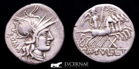 M. Tullius Silver Denarius 3,92 g., 20 mm. Rome 120 B.C. EF
