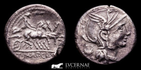 Mancinus Pulcher Q. Urbinius. Silver Denarius 3.90 g. 17 mm. Rome 111 BC Good Very Fine