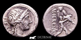 M. Herennius Silver Denarius 3.85g. 17 mm. Rome 108-107 B.C. gVF