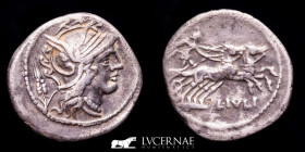 L. Julius Silver Denarius 3.72 g. 20 mm. Rome 100-97 BC gVF