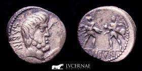 L. Titurius L.f. Sabinus Silver denarius 3,67 g., 20 mm. Rome 89 B.C. GVF