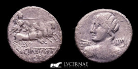 C. Licinius C.f. Macer Silver Denarius 3,71 g., 20 mm. Rome 84 B.C. GVF