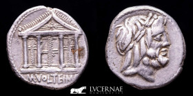 M. Volteius M.f. Silver Denarius 3,84 g. 18 mm. Rome 75 B.C gVF