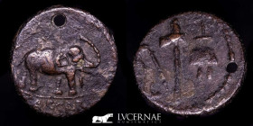 Julius Caesar Fourre Denarius 2.77 g, 18 mm. Moving mint 49-48 B.C. Good very fine