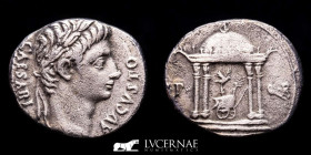 Augustus Silver Denarius 3.47 g. 19 mm. Colonia Patricia 18 BC. Good very fine (MBC+)